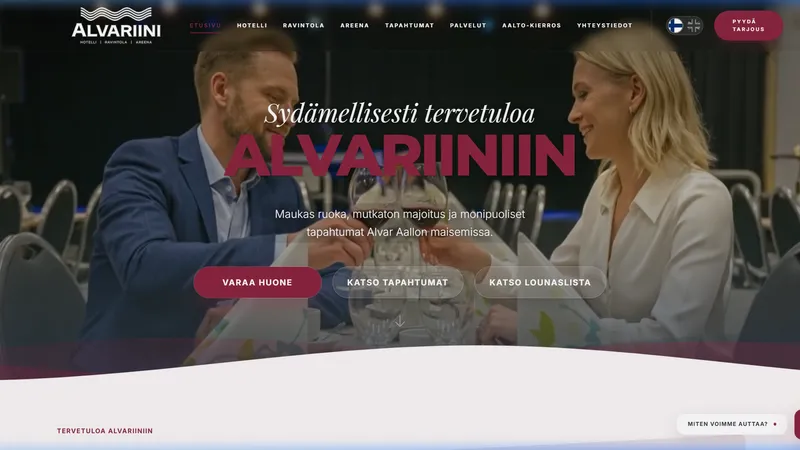 Hotelli Alvariini – PM-Digitalin toteuttamat verkkosivut