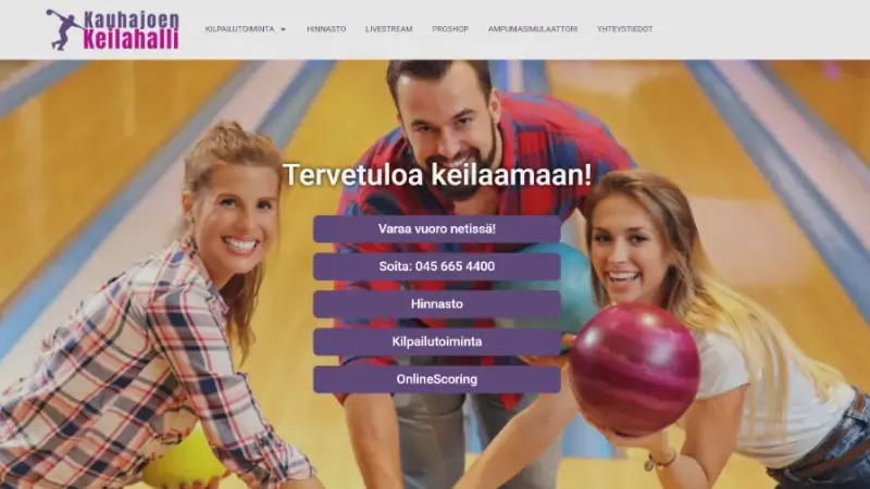 Kauhajoen Keilahalli – PM-Digitalin toteuttamat verkkosivut