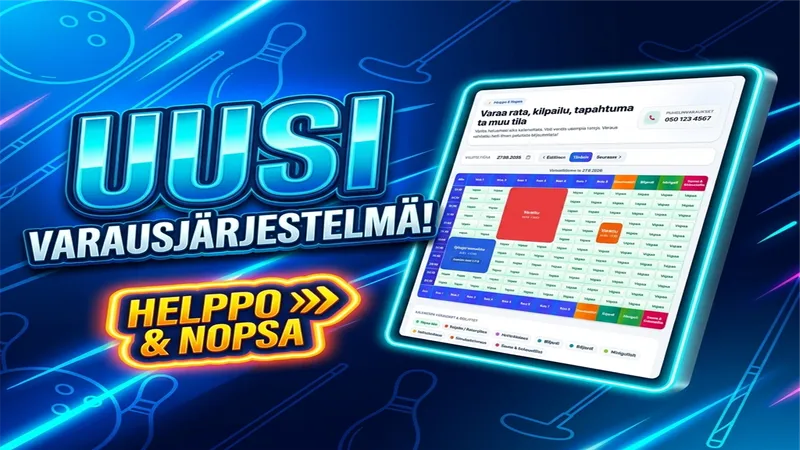 Nykyaikainen varausjärjestelmä keilahallille ja liikuntakeskukselle – lisää varauksia ja selkeyttä arkeen