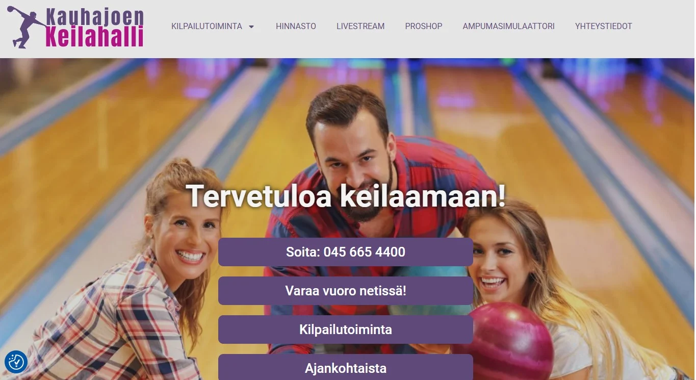 Nettisivut yritykselle - Kauhajoen keilahalli