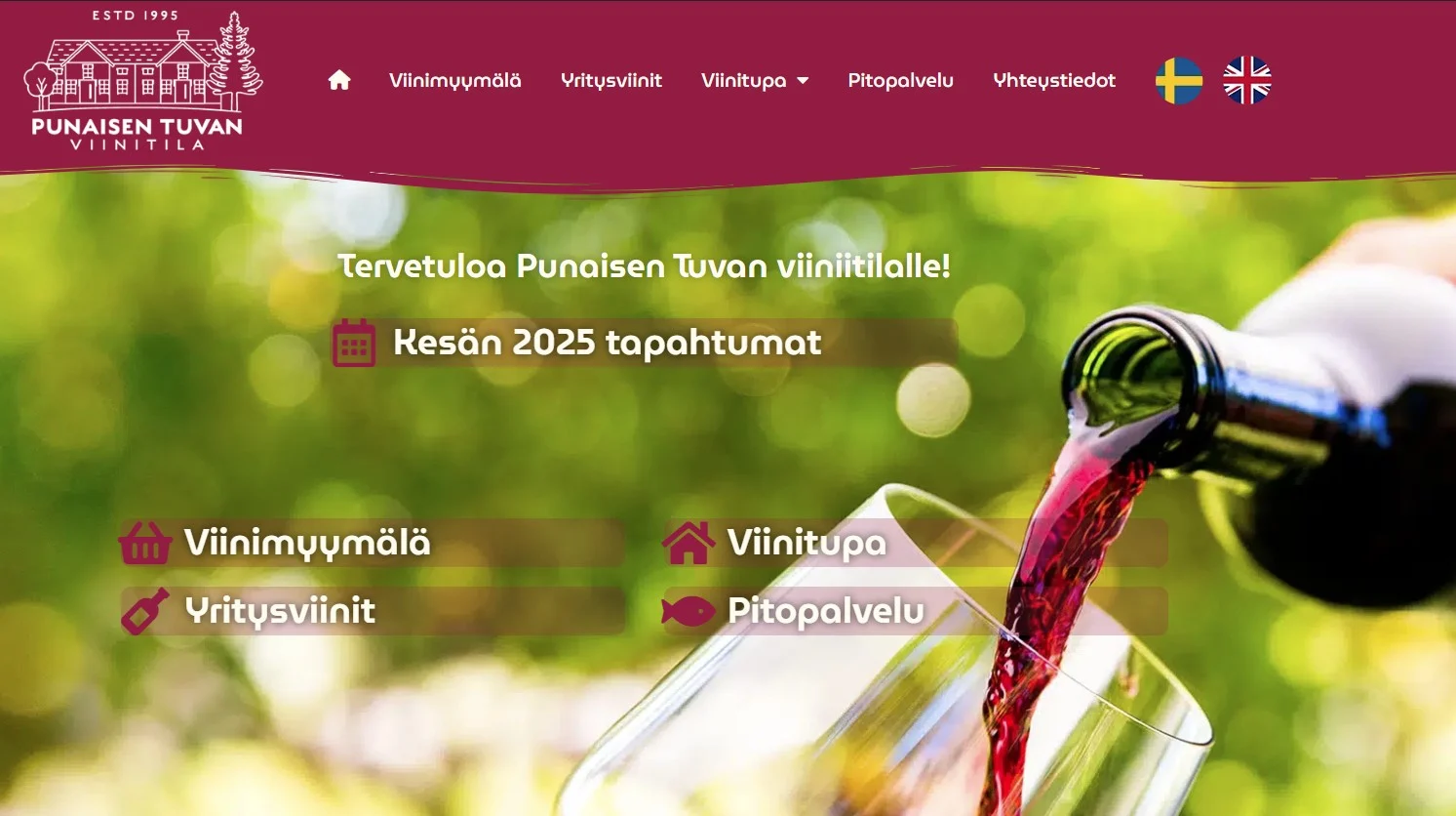 Nettisivut yritykselle - Punaisentuvan viinitila