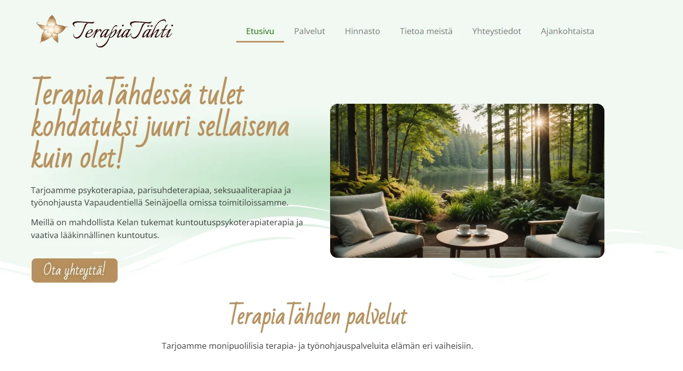 terapiatahden verkkosivut